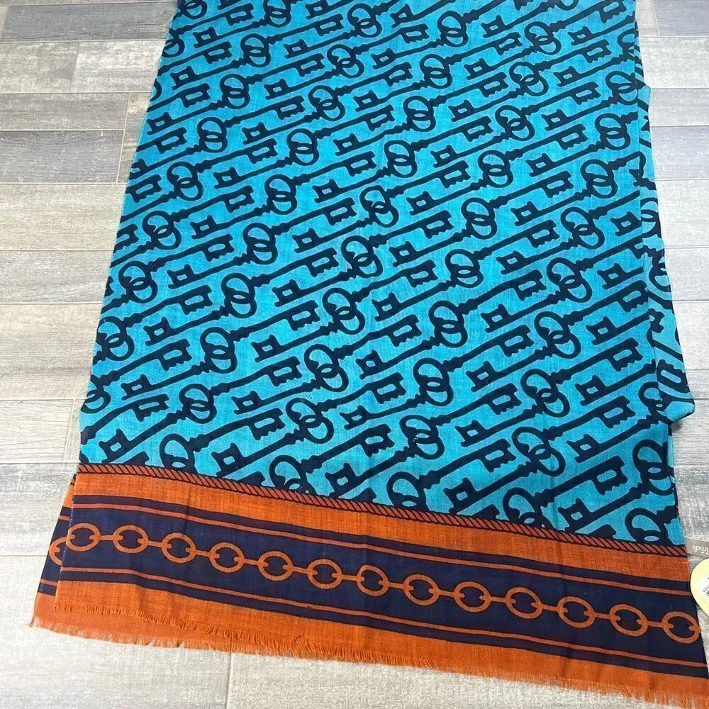 NWT Spartina 449 Wool Key Large Scarf.